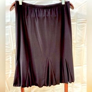 Black Knee Length A-Line Skirt, Size Large